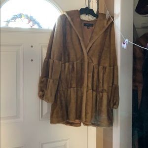 Women’s faux fur dress coat